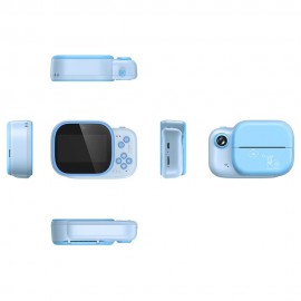 Kids Instant Print Camera 3.0 Inch Large Screen 1080P 12MP Digital Video Camera with Print Paper Roll Hanging Rope for Children Boys Girls